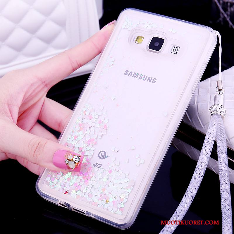 Samsung Galaxy A7 2015 Kuori Puhelimen Suojaus Violetti Silikoni Puhelimen Kuoret Trendi Kotelo