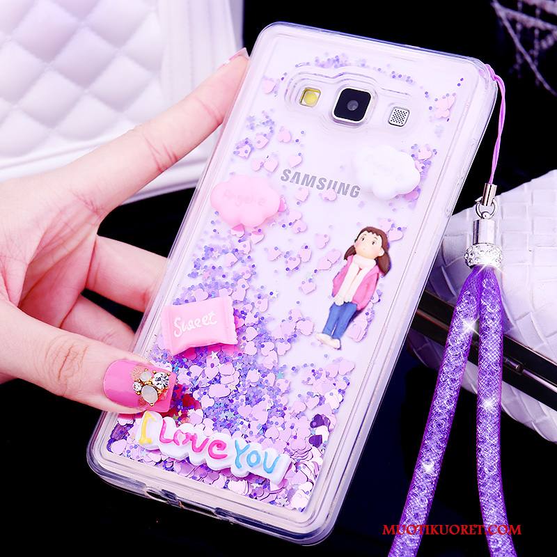 Samsung Galaxy A7 2015 Kuori Puhelimen Suojaus Violetti Silikoni Puhelimen Kuoret Trendi Kotelo
