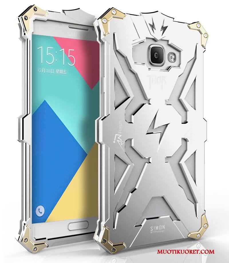 Samsung Galaxy A7 2015 Kuori Tähti Puhelimen Kuoret Kolme Puolustusta Metalli Kehys Trendi Musta