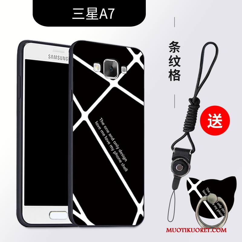 Samsung Galaxy A7 2015 Suojaus Puhelimen Pehmeä Neste Kuori Tähti Kotelo Sininen