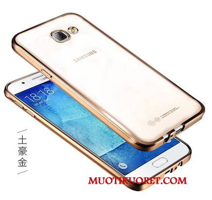 Samsung Galaxy A7 2017 Kuori Tähti Pehmeä Neste Pinkki Kotelo Kulta Läpinäkyvä Puhelimen Kuoret