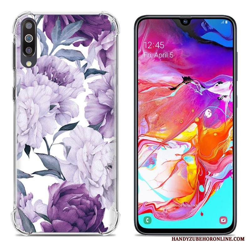 Samsung Galaxy A70 Kuori All Inclusive Vihreä Luova Puhelimen Suupaltti Silikoni Murtumaton