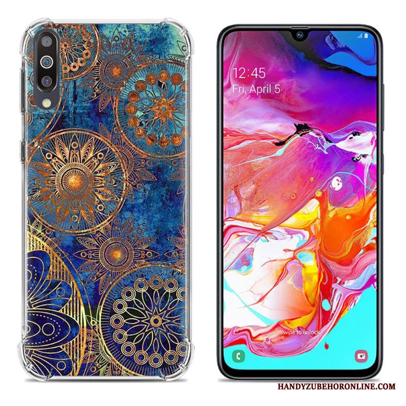 Samsung Galaxy A70 Kuori All Inclusive Vihreä Luova Puhelimen Suupaltti Silikoni Murtumaton