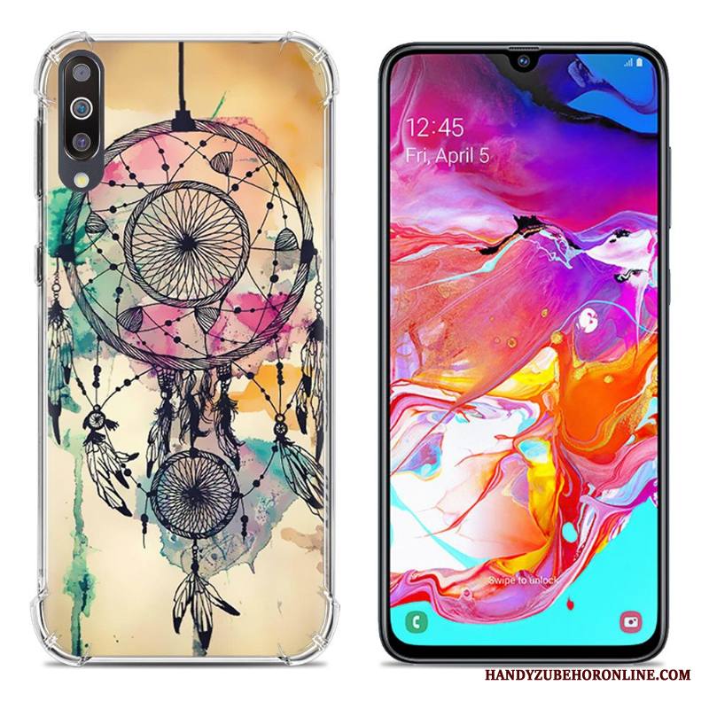 Samsung Galaxy A70 Kuori All Inclusive Vihreä Luova Puhelimen Suupaltti Silikoni Murtumaton