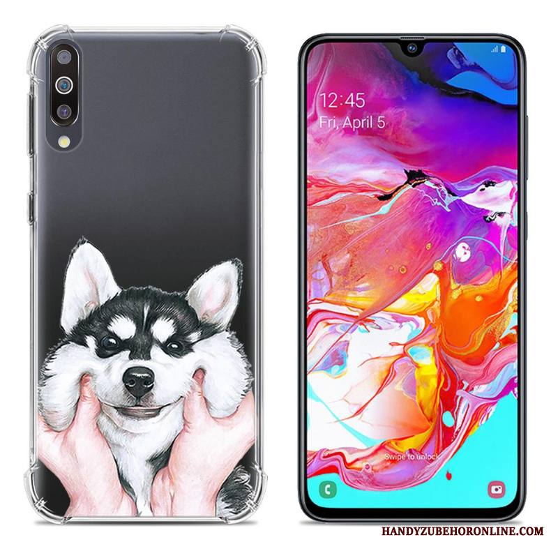 Samsung Galaxy A70 Kuori All Inclusive Vihreä Luova Puhelimen Suupaltti Silikoni Murtumaton