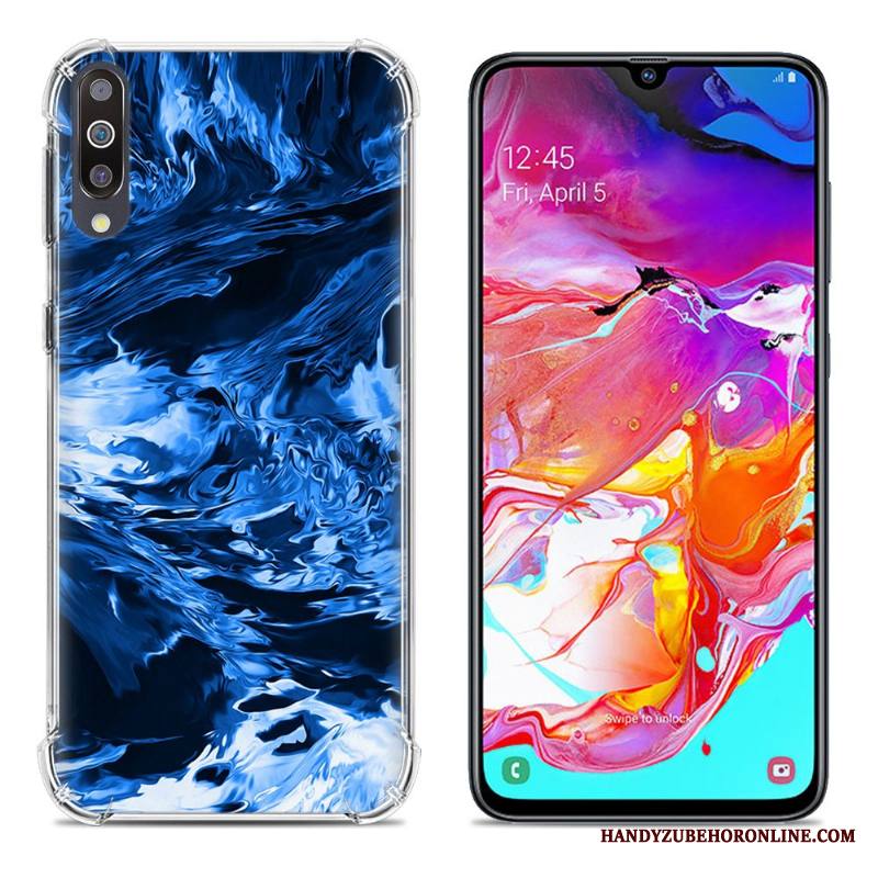 Samsung Galaxy A70 Kuori All Inclusive Vihreä Luova Puhelimen Suupaltti Silikoni Murtumaton