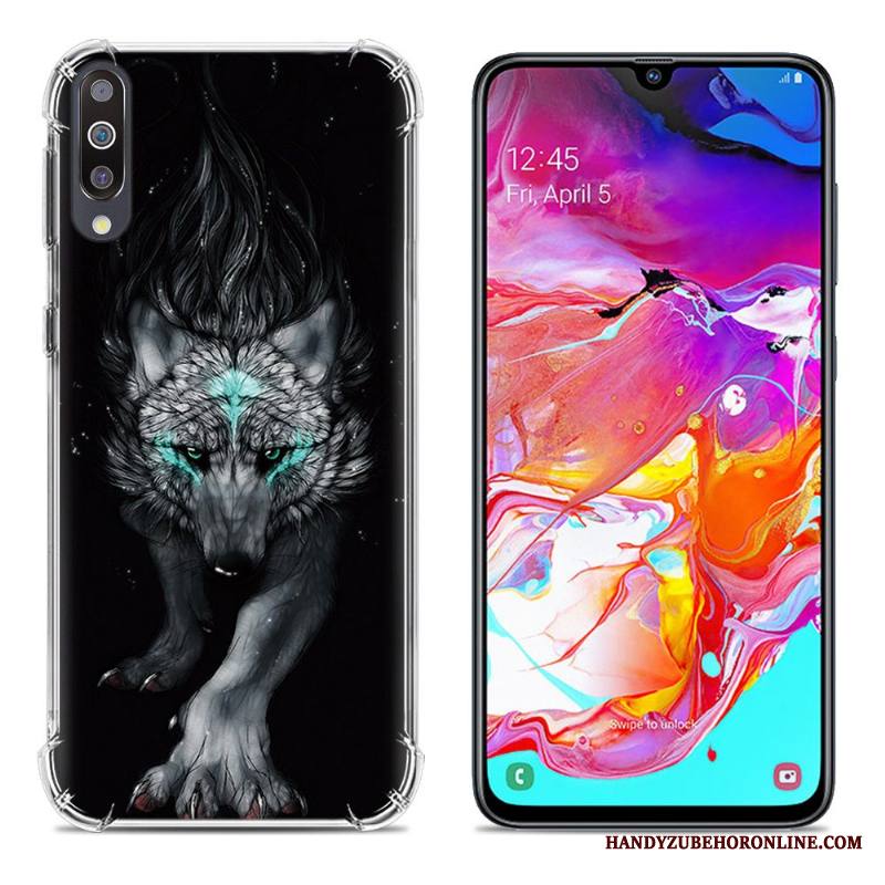 Samsung Galaxy A70 Kuori All Inclusive Vihreä Luova Puhelimen Suupaltti Silikoni Murtumaton