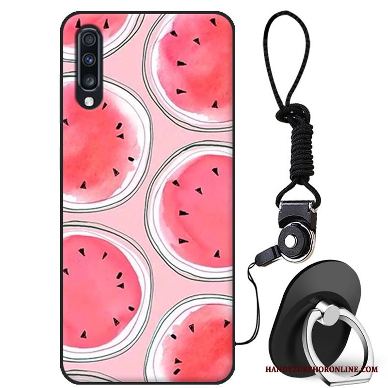 Samsung Galaxy A70 Kuori Pehmeä Neste Punainen Silikoni Luova Kotelo Suojaus Tide-brändi