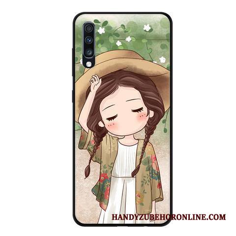 Samsung Galaxy A70 Kuori Pesty Suede Puhelimen Tähti Jauhe Kustannukset Musta Pehmeä Neste
