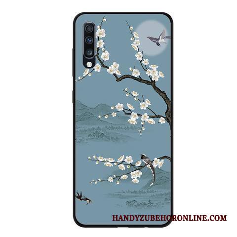 Samsung Galaxy A70 Kuori Pesty Suede Puhelimen Tähti Jauhe Kustannukset Musta Pehmeä Neste
