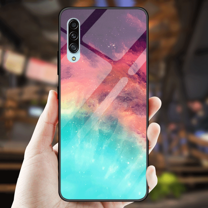Samsung Galaxy A70s Kuori Persoonallisuus Kotelo Kiinteä Väri Tähti Puhelimen Kuoret Tide-brändi Peili