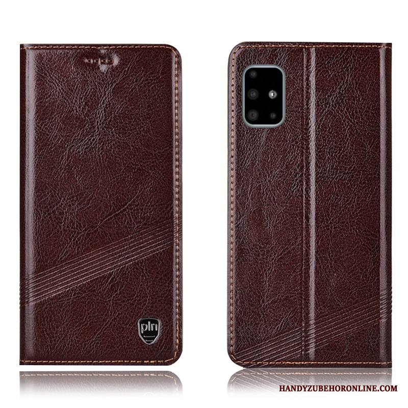 Samsung Galaxy A71 Kuori All Inclusive Murtumaton Puhelimen Kuoret Kotelo Suojaus Kukkakuvio Aito Nahka