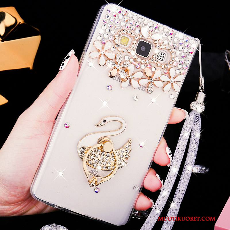 Samsung Galaxy A8 Kuori Kotelo Kova Pesty Suede Puhelimen Kuoret Tähti Jauhe Pehmeä Neste