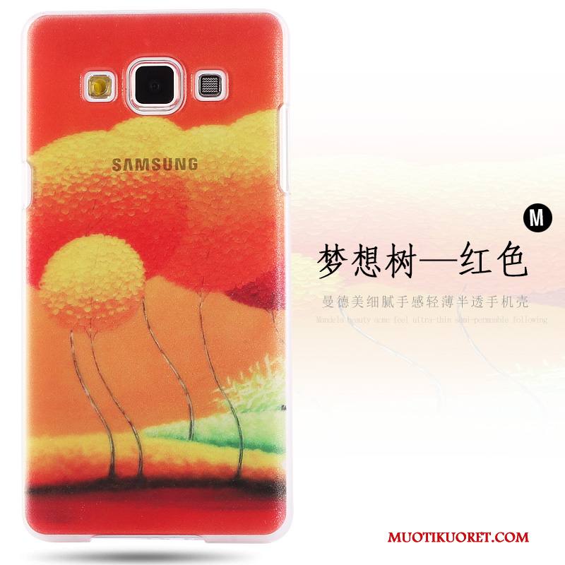 Samsung Galaxy A8 Kuori Pesty Suede Suojaus Kova Tähti Jauhe Puhelimen Kuoret Maalaus