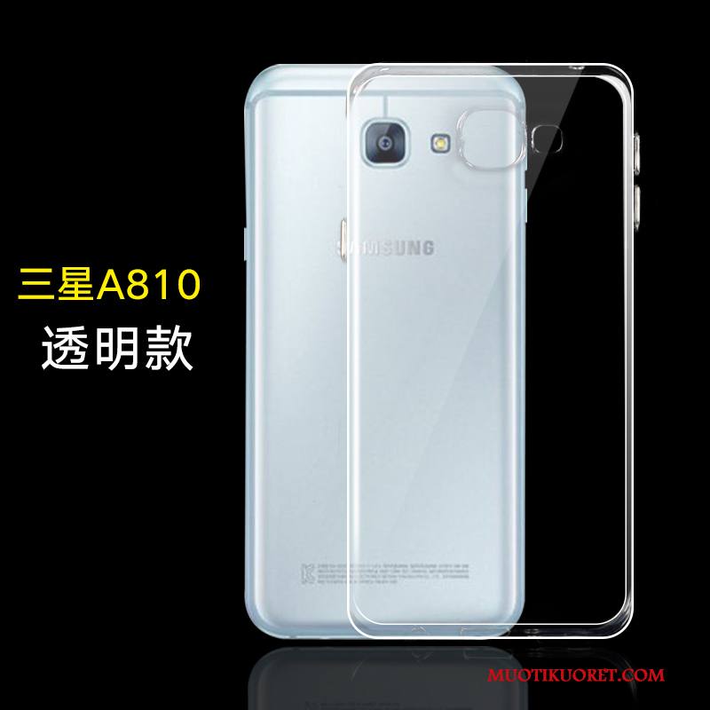 Samsung Galaxy A8 Läpinäkyvä Silikoni Kuori Murtumaton Pehmeä Neste Suojaus Jauhe