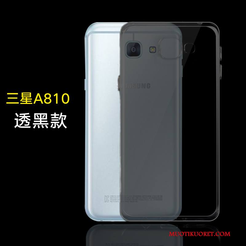 Samsung Galaxy A8 Läpinäkyvä Silikoni Kuori Murtumaton Pehmeä Neste Suojaus Jauhe