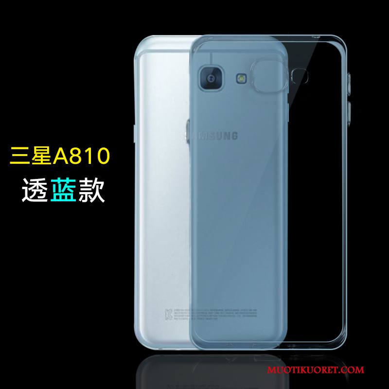 Samsung Galaxy A8 Läpinäkyvä Silikoni Kuori Murtumaton Pehmeä Neste Suojaus Jauhe