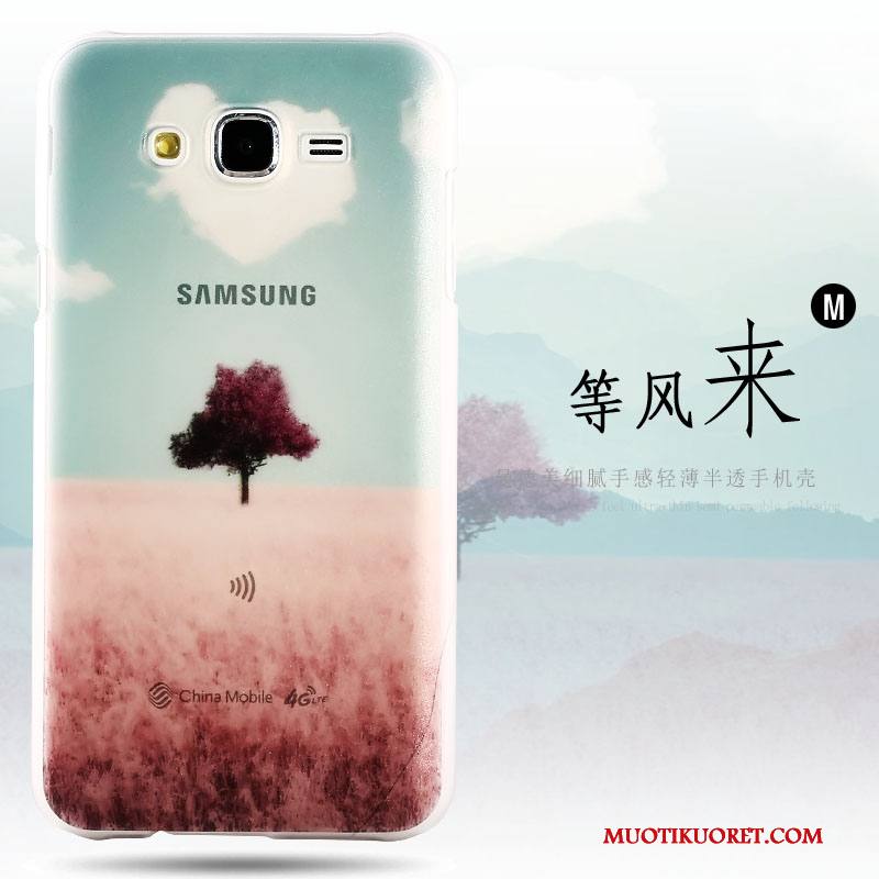 Samsung Galaxy J5 2015 Kuori Puhelimen Kuoret Suojaus Kotelo Kova Maalaus Takakansi Kukkia