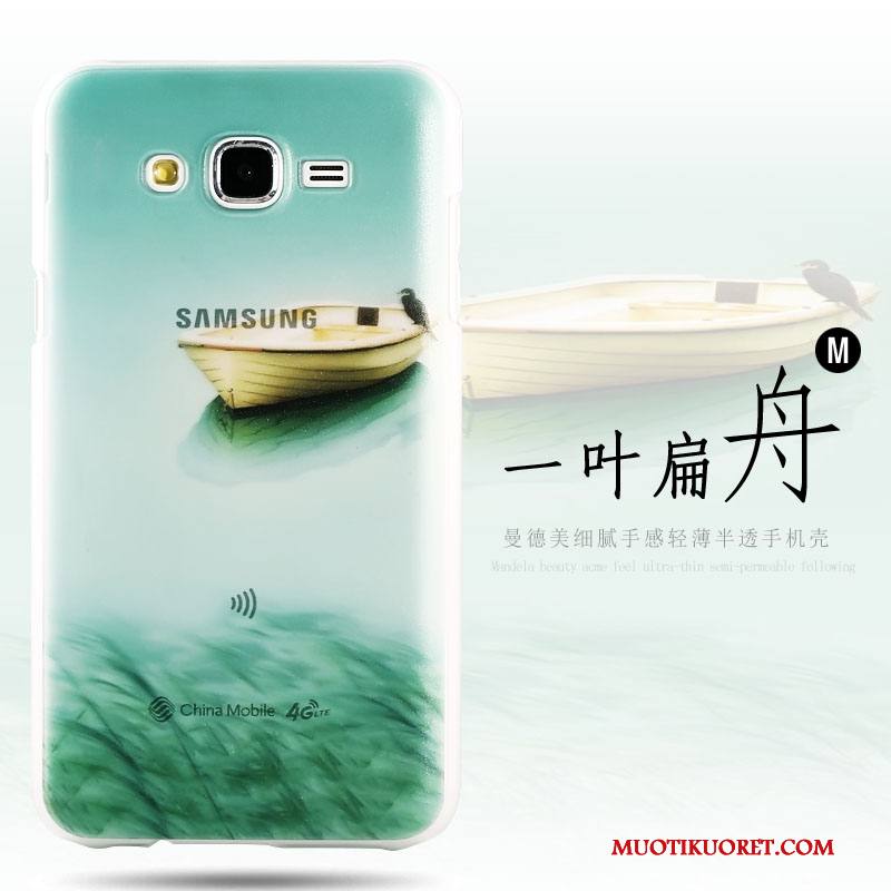 Samsung Galaxy J5 2015 Kuori Puhelimen Kuoret Suojaus Kotelo Kova Maalaus Takakansi Kukkia