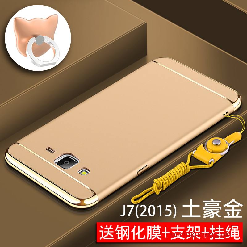 Samsung Galaxy J7 2015 Kuori All Inclusive Tähti Murtumaton Pesty Suede Kotelo Kova Puhelimen Kuoret