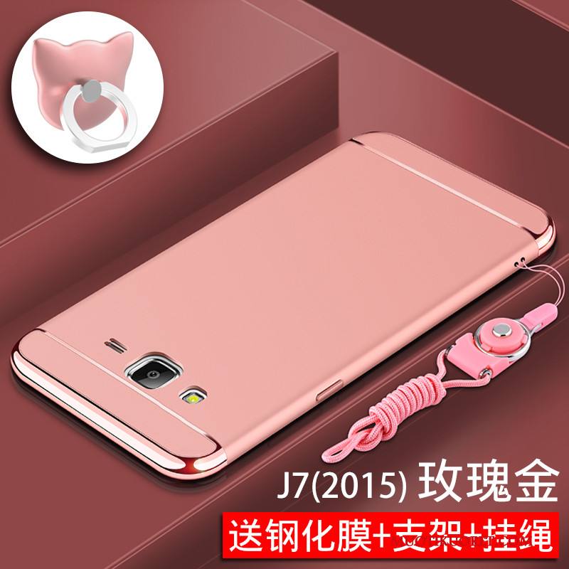 Samsung Galaxy J7 2015 Kuori All Inclusive Tähti Murtumaton Pesty Suede Kotelo Kova Puhelimen Kuoret