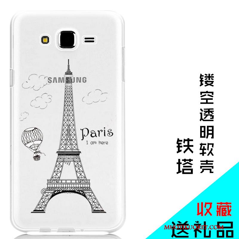 Samsung Galaxy J7 2015 Tähti Suojaus Pehmeä Neste Silikoni Kotelo Puhelimen Kuoret Kuori
