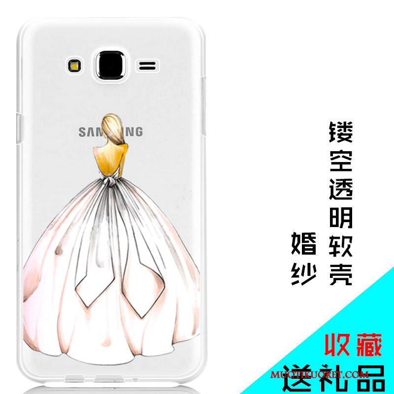 Samsung Galaxy J7 2015 Tähti Suojaus Pehmeä Neste Silikoni Kotelo Puhelimen Kuoret Kuori