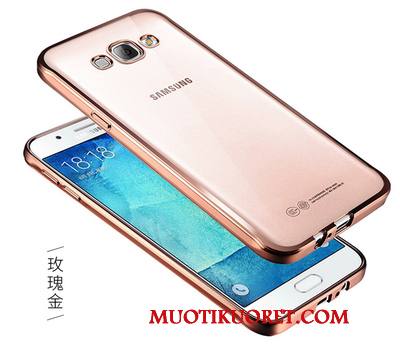 Samsung Galaxy J7 2016 Kuori Kotelo Läpinäkyvä Murtumaton Kulta Puhelimen Kuoret Tähti Pinnoitus