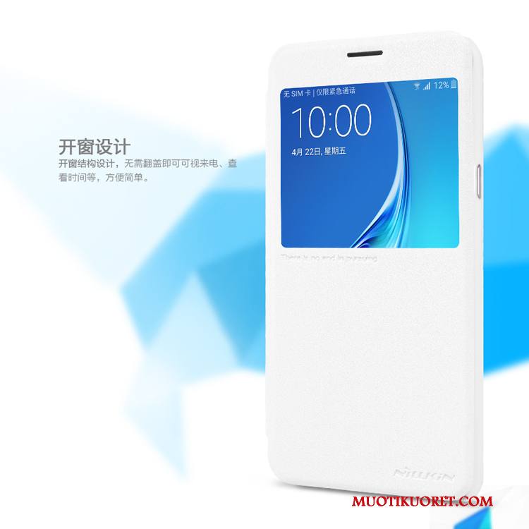 Samsung Galaxy J7 2016 Kuori Puhelimen Puhelimen Kuoret Kotelo Suojaus Kulta Tähti Nahkakotelo