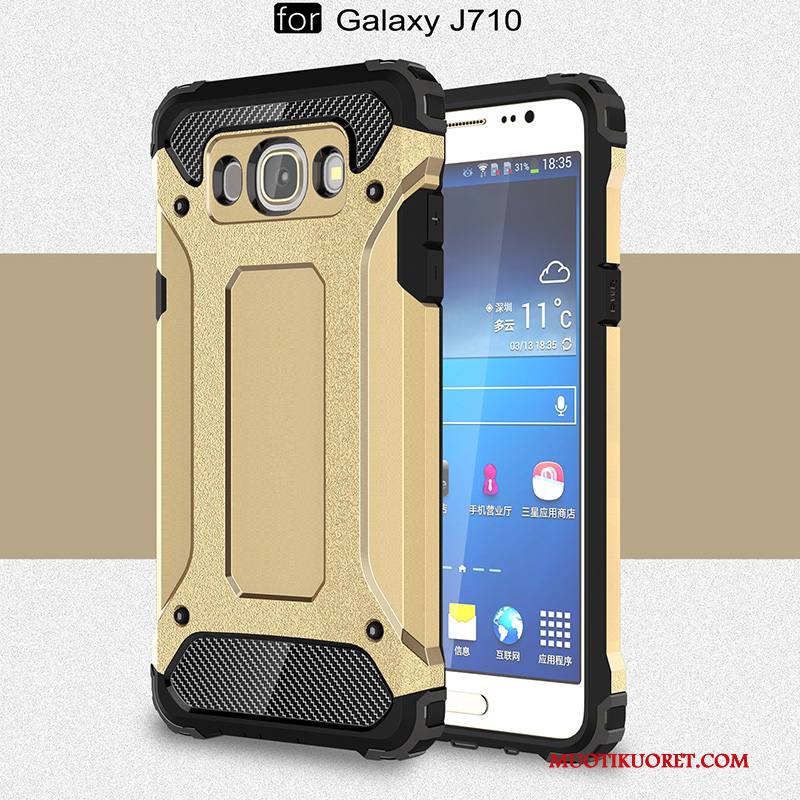 Samsung Galaxy J7 2016 Kuori Suojaus Silikoni Kotelo Trendi Musta Pehmeä Neste All Inclusive