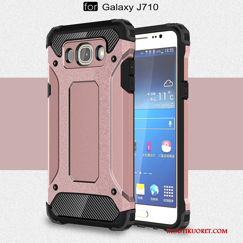 Samsung Galaxy J7 2016 Kuori Suojaus Silikoni Kotelo Trendi Musta Pehmeä Neste All Inclusive
