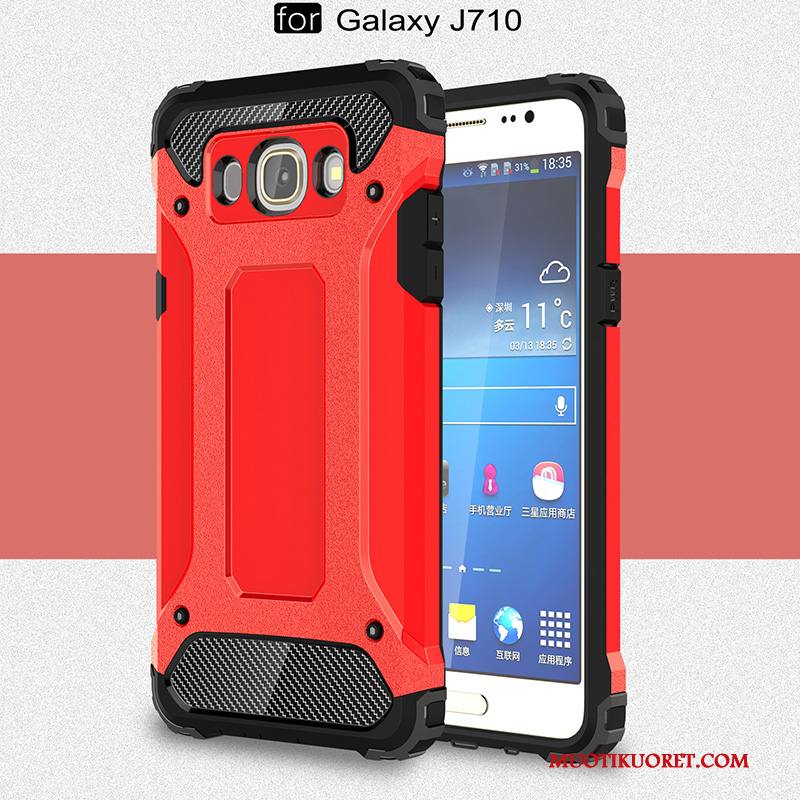Samsung Galaxy J7 2016 Kuori Suojaus Silikoni Kotelo Trendi Musta Pehmeä Neste All Inclusive
