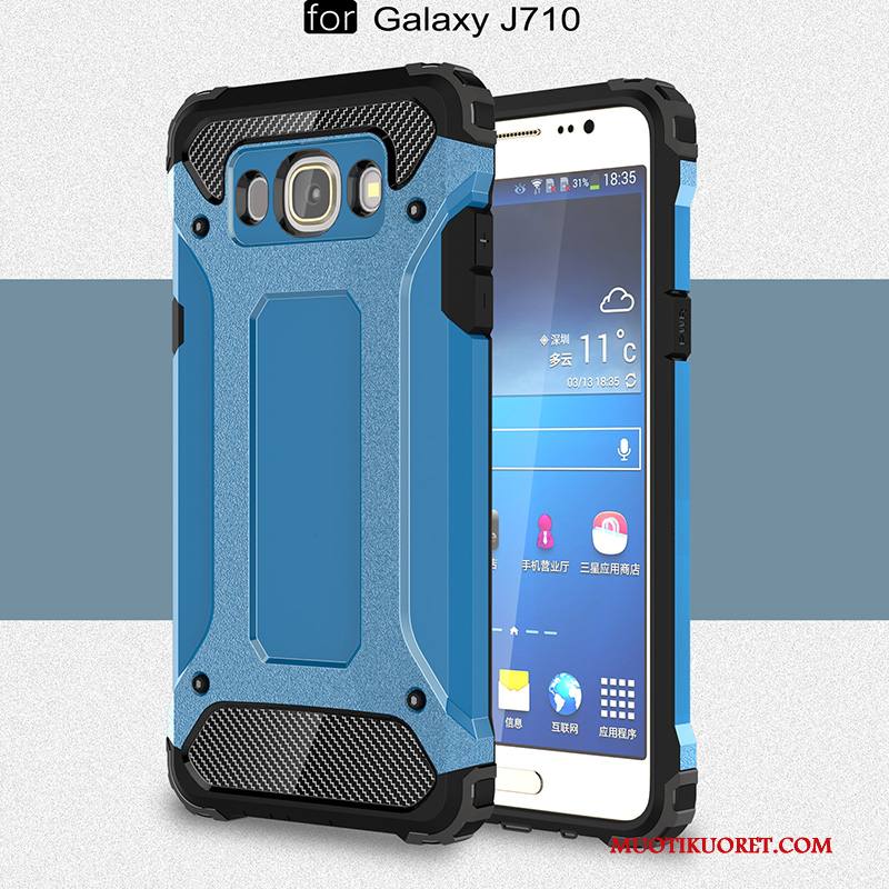 Samsung Galaxy J7 2016 Kuori Suojaus Silikoni Kotelo Trendi Musta Pehmeä Neste All Inclusive
