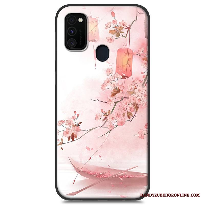 Samsung Galaxy M30s Kuori Murtumaton Tähti Pehmeä Neste Kotelo Tuuli Pesty Suede Puhelimen Kuoret
