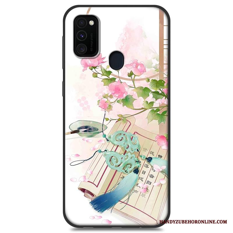 Samsung Galaxy M30s Kuori Murtumaton Tähti Pehmeä Neste Kotelo Tuuli Pesty Suede Puhelimen Kuoret