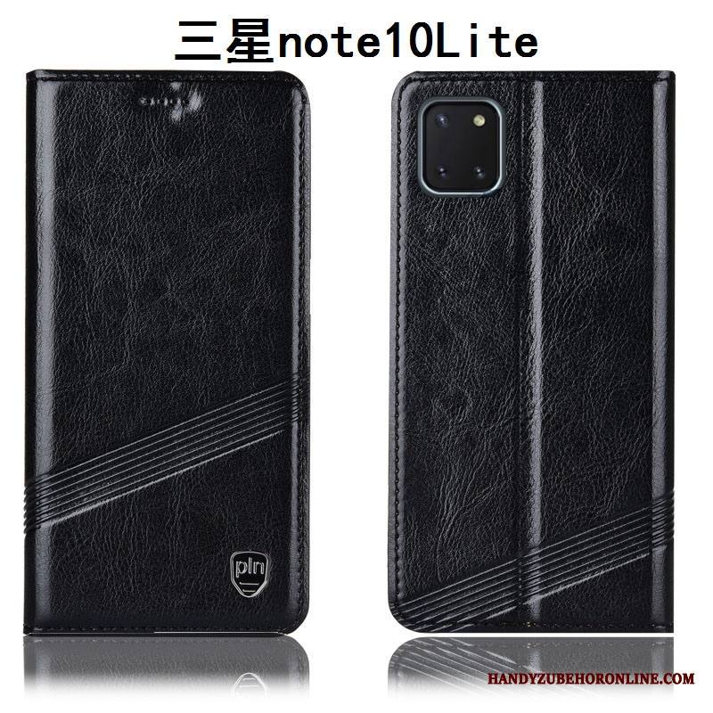 Samsung Galaxy Note 10 Lite Kuori Kotelo Punainen Nahkakotelo All Inclusive Puhelimen Kuoret Tähti Murtumaton