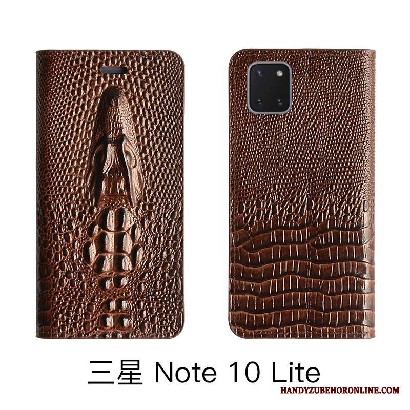 Samsung Galaxy Note 10 Lite Kuori Puhelimen Kuoret Nahkakotelo Keltainen Ylellisyys Suojaus All Inclusive Lehmä
