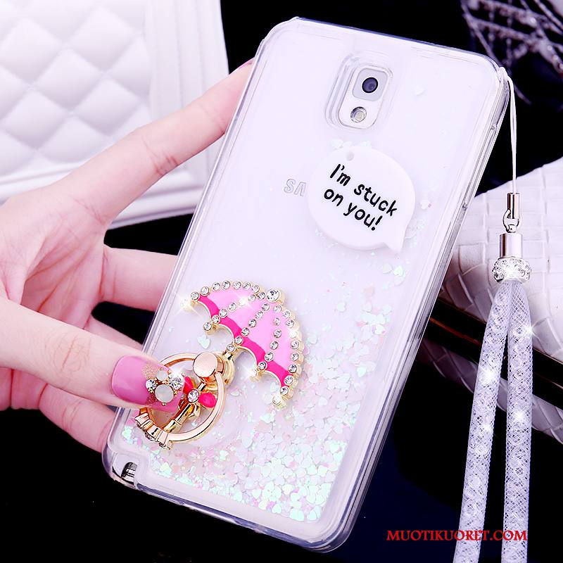 Samsung Galaxy Note 3 Kuori Violetti Puhelimen Kuoret Kotelo Juoksuhiekka Suojaus Silikoni Ihana