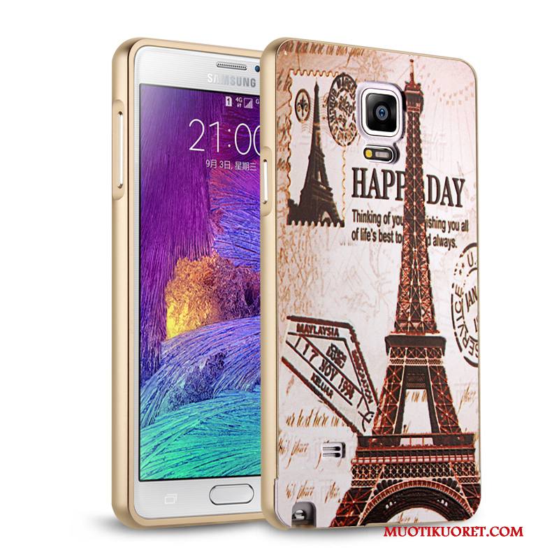 Samsung Galaxy Note 4 Kuori Kotelo Metalli Tähti Kehys Suojaus Peili Puhelimen Kuoret