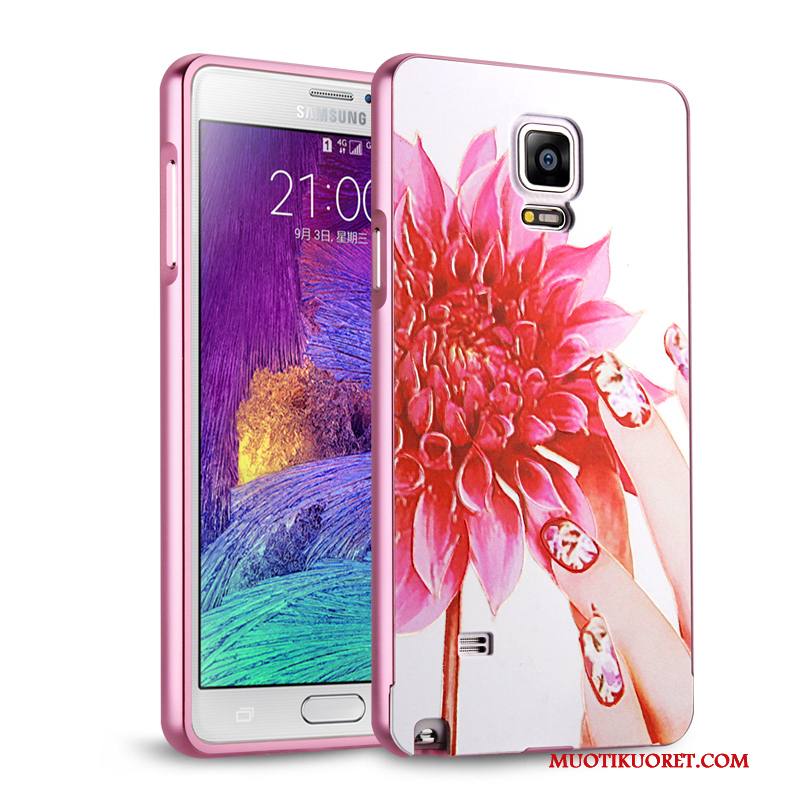 Samsung Galaxy Note 4 Kuori Kotelo Metalli Tähti Kehys Suojaus Peili Puhelimen Kuoret