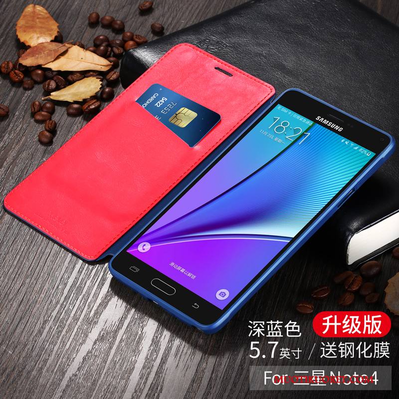 Samsung Galaxy Note 4 Kuori Puhelimen Kuoret Punainen All Inclusive Ohut Ultra Tähti Kotelo