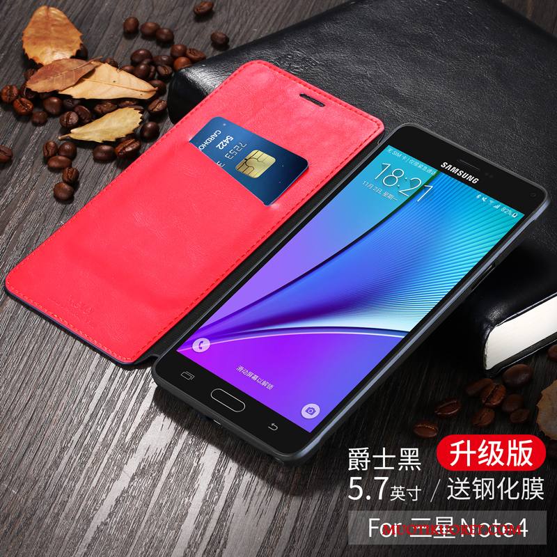 Samsung Galaxy Note 4 Kuori Puhelimen Kuoret Punainen All Inclusive Ohut Ultra Tähti Kotelo