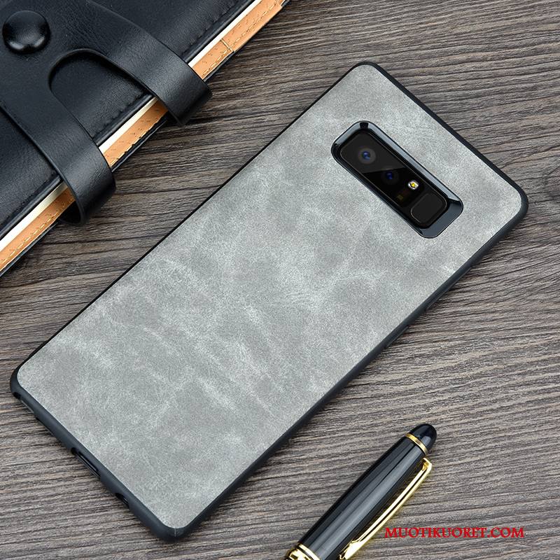 Samsung Galaxy Note 8 Kuori Harmaa Silikoni Nahka Suojaus Tähti Pehmeä Neste Vuosikerta