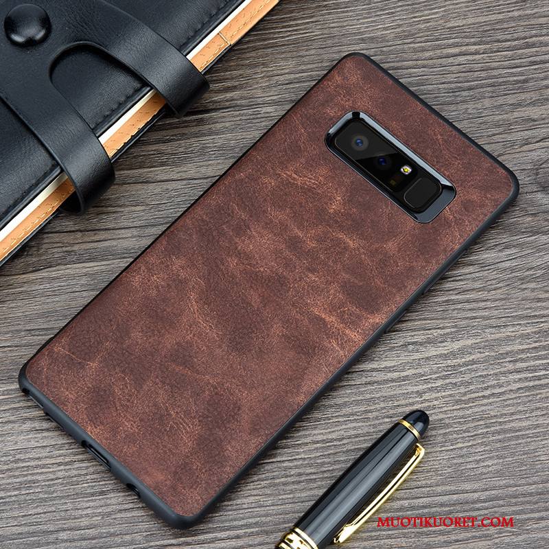 Samsung Galaxy Note 8 Kuori Harmaa Silikoni Nahka Suojaus Tähti Pehmeä Neste Vuosikerta