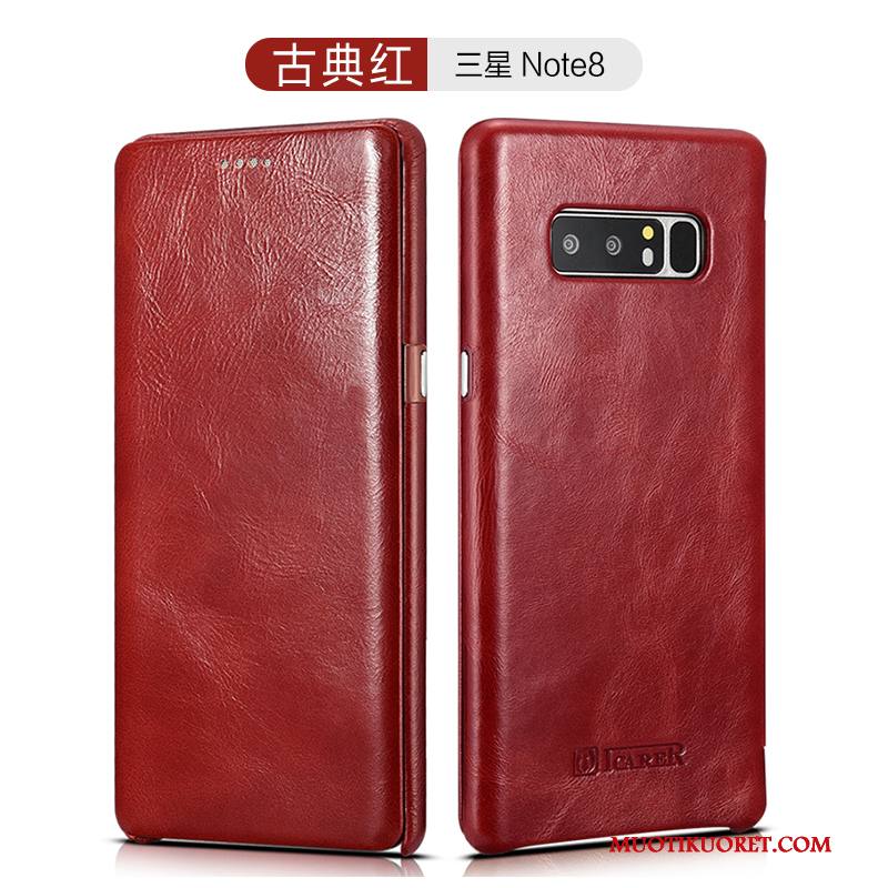 Samsung Galaxy Note 8 Kuori Khaki Kuoret Aito Nahka Liiketoiminta Puhelimen Kuoret Suojaus All Inclusive