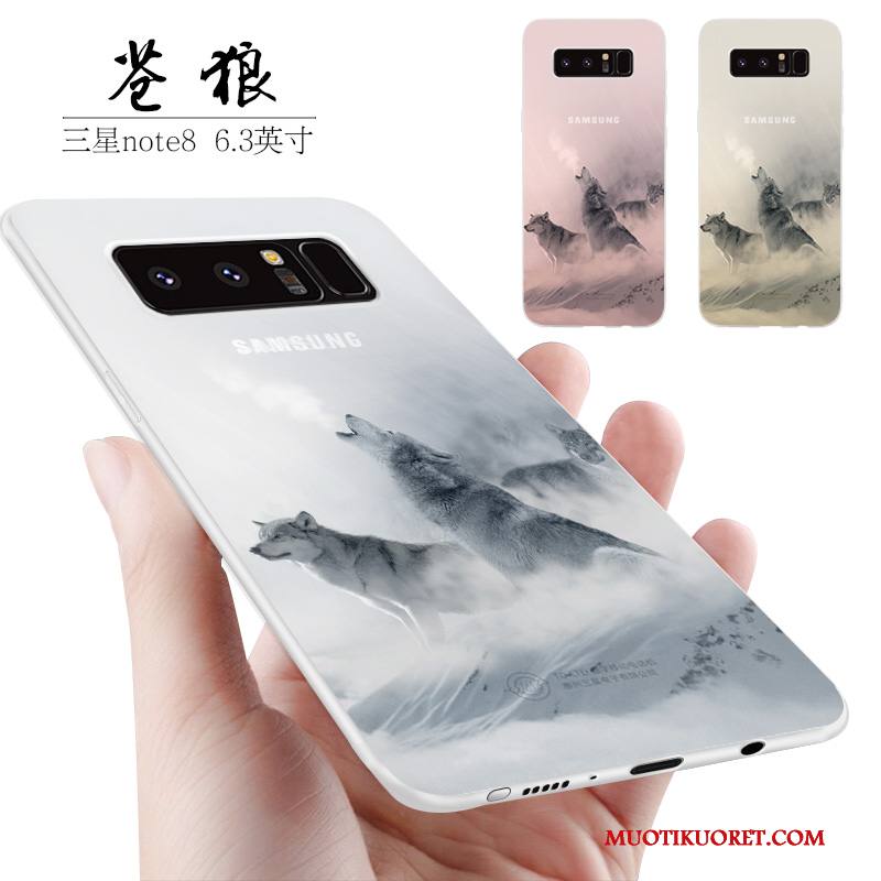 Samsung Galaxy Note 8 Kuori Pehmeä Neste Persoonallisuus Luova Pieni Keltainen Suojaus Silikoni