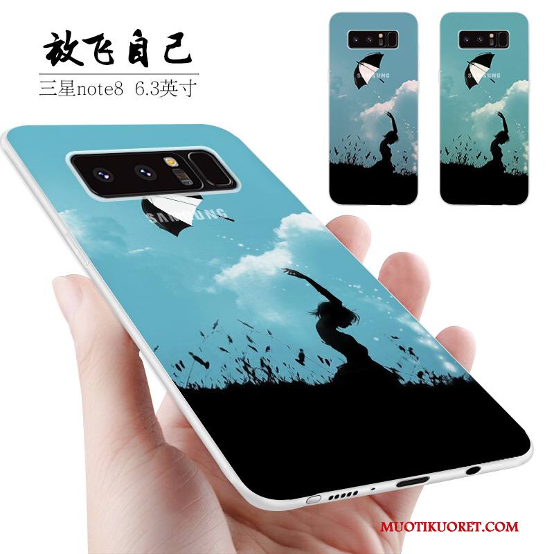 Samsung Galaxy Note 8 Kuori Pehmeä Neste Persoonallisuus Luova Pieni Keltainen Suojaus Silikoni
