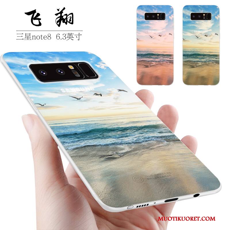 Samsung Galaxy Note 8 Kuori Pehmeä Neste Persoonallisuus Luova Pieni Keltainen Suojaus Silikoni