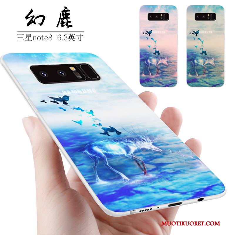 Samsung Galaxy Note 8 Kuori Pehmeä Neste Persoonallisuus Luova Pieni Keltainen Suojaus Silikoni