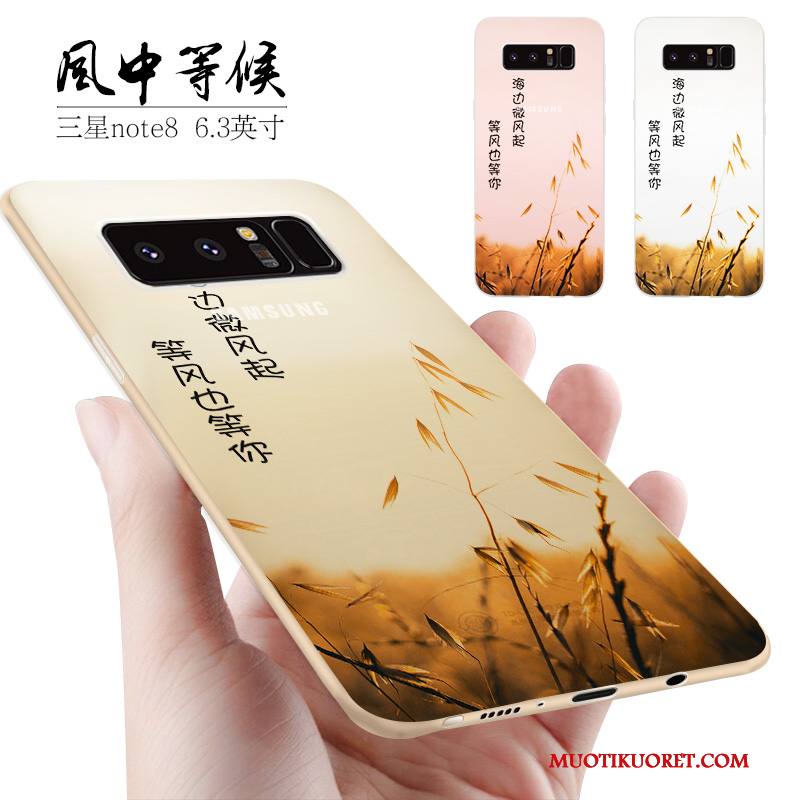 Samsung Galaxy Note 8 Kuori Pehmeä Neste Persoonallisuus Luova Pieni Keltainen Suojaus Silikoni